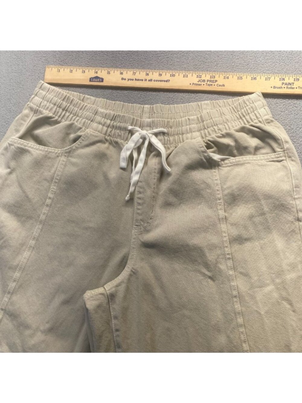 Women's High-Rise Drawstring Wide Leg Relaxed Fit Size XL Pockets - Picture 4 of 10